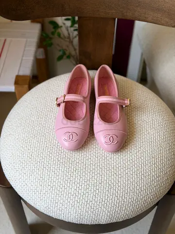 Pink Chanel Mary Jane Ballet Flats, Size Unknown 36 to 41
