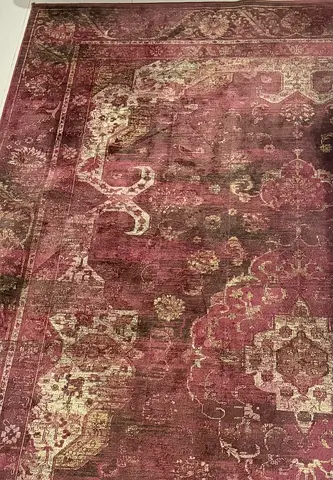 Vintage-style Burgundy Persian Motif rug - 2x3 m - Viscose