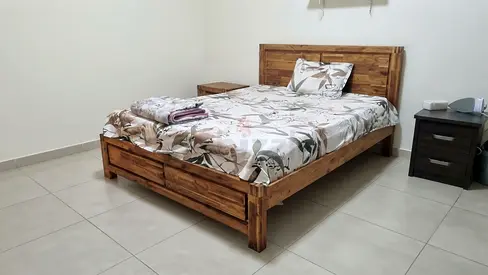 Solid Wooden Bed (160x200 cm) - Excellent Condition
