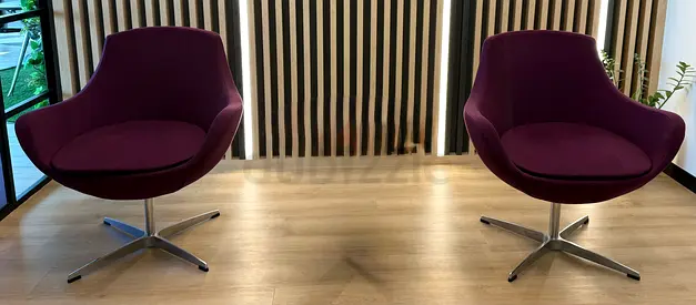 Burgundy Armchair - AED 100 each