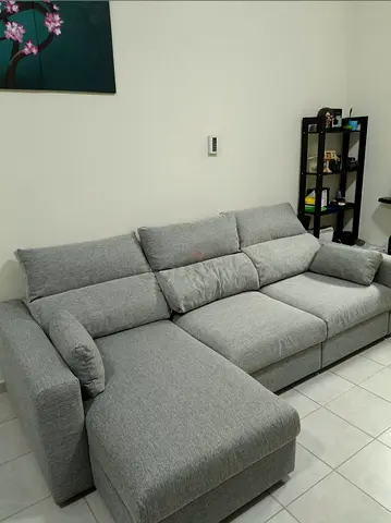 Light grey,  Ikea Eskelstuna L shape sofa Bed with storage