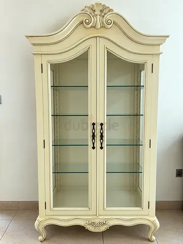 French Provincial Glass Display Cabinet.