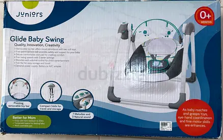 Juniors Glide Baby Swing — Portable Electric Baby Swing (0+ months)