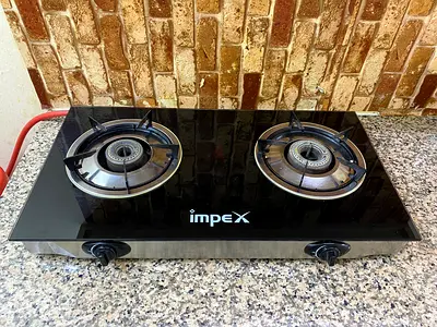 Impex 2-Burner Glass Top Gas Stove