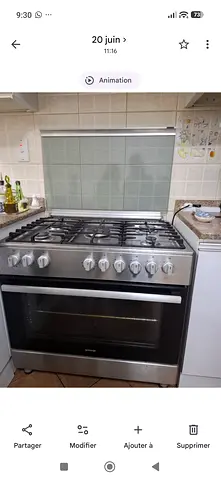 Stainless Steel Gas Range with Large Oven - Good Working Condition