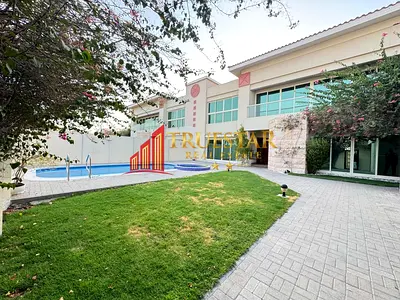 CLOSE TO JUMERAH PUBLIC BEACH 5BR+MAIDS+DRIVER PRIVATE POOL GARDEN