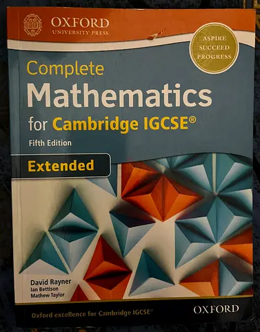Complete Mathematics for Cambridge IGCSE (Extended) - 5th Edition (Oxford University Press)
