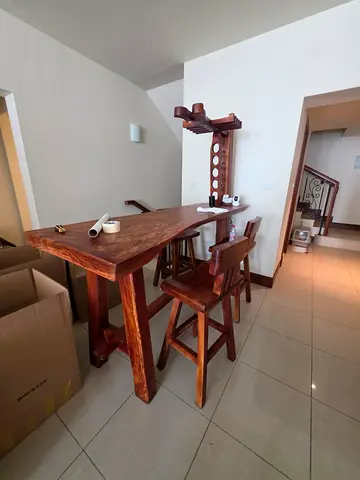 Selling luxury marina home bar table with chairs pure wooden