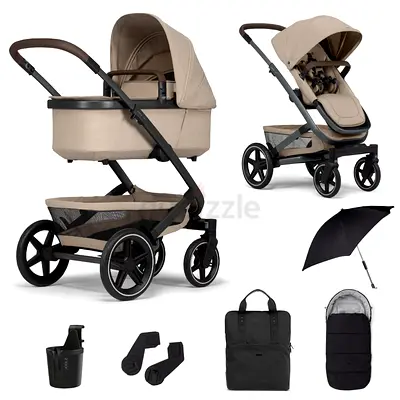 Joolz Pram stroller 5-in-1 travel system with bassinet + accessories (Grey) - excellent condition