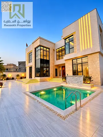 🏡 فيلا فاخرة للبيع في الياسمين – عجمان | 6 غرف ماستر | مسبح خاص | أرض 8,200 قدم² | تشطيب سوبر ديلوكس