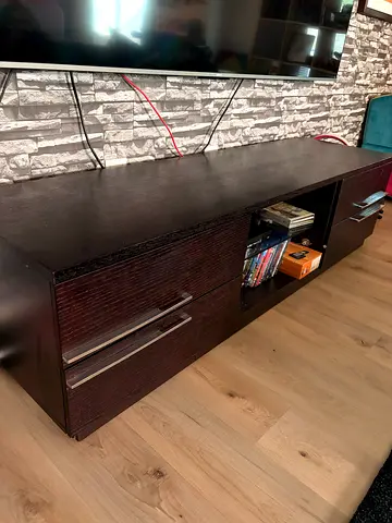 TV cabinet / entertainment unit with drawers and open shelves