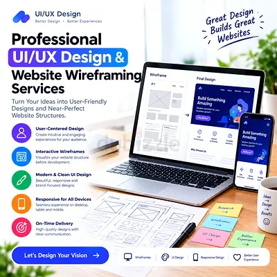 Professional UI/UX Design & Website Wireframing Services