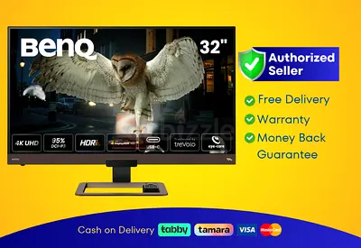 BenQ 32 inch Bezel-Less HDR 400 IPS Entertainment Monitor, | New | Warranty | FREE Delivery