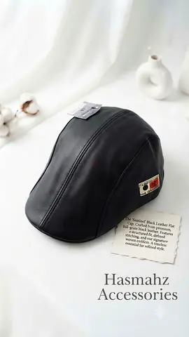 ​Real Leather Newsboy Cap - Vintage Style Golf Flat Hat for Men