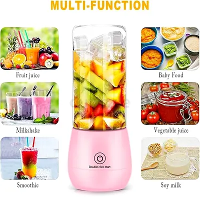 Portable Personal Blender - Mini Smoothie & Juice Maker (Pink)