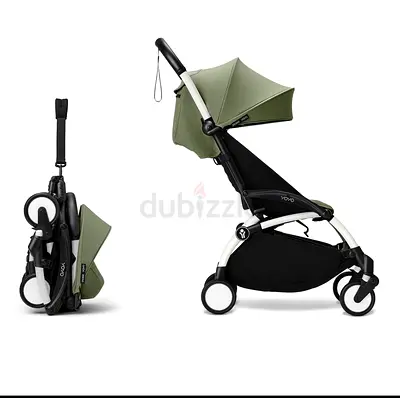 Stroller yoyo 3 - white frame + color pack olive