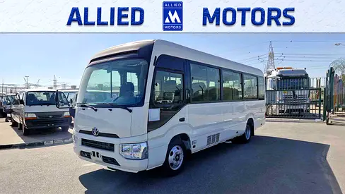 2025 TOYOTA COASTER HIROOF 2.8L DIESEL A/T 22 SEATER LUGGAGE RACK BRAND NEW 0KM