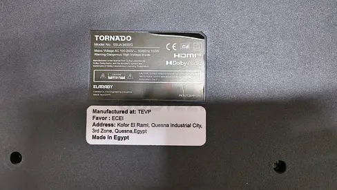 Tornado tv - used, working but sceen damaged
