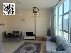 Furnished one-bedroom apartment with a living room for monthly rent in Orient Towers