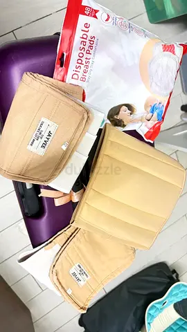 3 sets of Beige colour Medicated hip belt with Luvlap brand Disposable nursing Pads