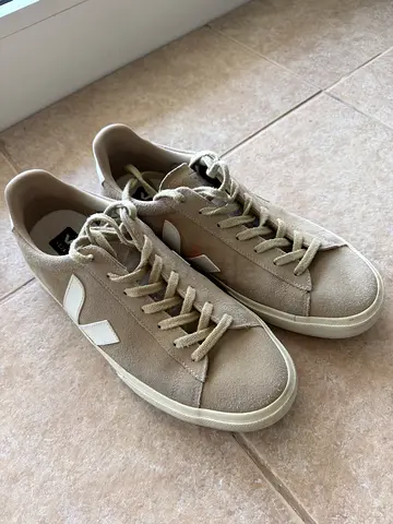 Beige Veja V-10 Style Sneakers - Size 46