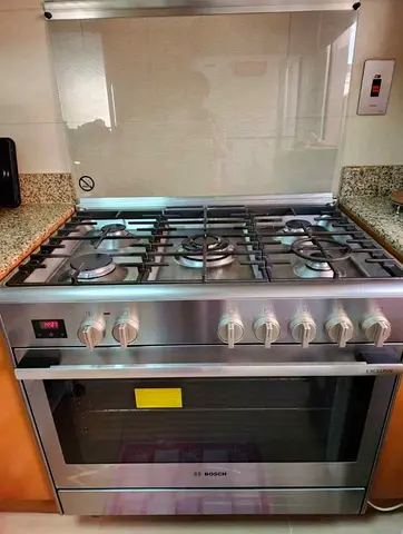 Bosch Series 8 Top Gas Oven Electric Digital Cooking Range Sam Like New Condition 90cm