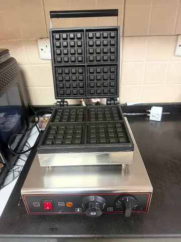 Commercial Double Belgian Waffle Maker - Stainless Steel