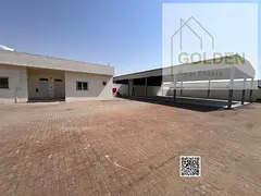 25 kW Electricity | Industrial Yard with Open Warehouse for Rent on a Main Road in Al Sajaa | Equipp