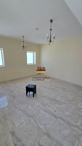 For annual rent in Al Qasimia Al Mahatta, Sharjah: 2 bedrooms, living room, 2 master bedrooms, 3 bathrooms, small hallway, open view and parking. AED