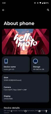 Moto G54 5G - 256GB, 12GB RAM, Good Condition
