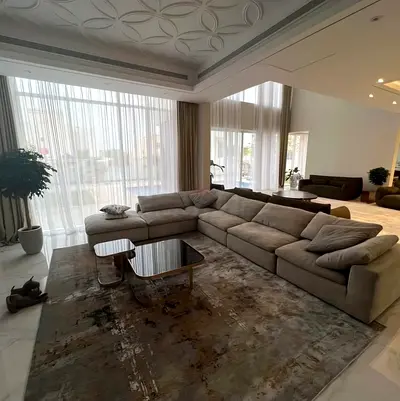 6__ piece's Modular Pan Home pianca feather 🪶 filled Sofa with footstool
