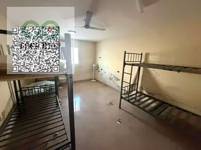 For annual rent in Ajman: 2 bedrooms and a living room, excellent size; suitable for employees.