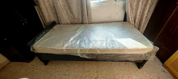 Single bed frame with mattress - good condition, ready to use
