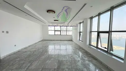 3-Bedroom Apartment for Rent in Al Majaz 3 Sharjah with Sea View, Master Maid’s Room, 5 Bathrooms, Free Parking and 4 Cheques Payment Terms