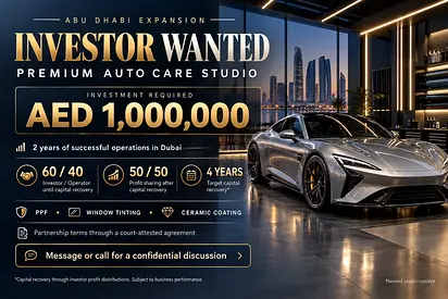INVESTOR WANTED | PREMIUM AUTO CARE EXPANSION – ABU DHABI