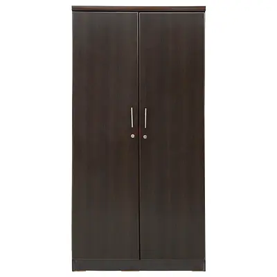 Dark Wood 2-Door Wardrobe / Armoire - Good Condition