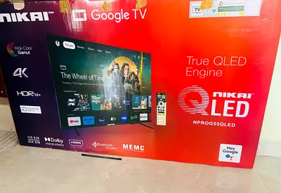 55Inch QLED NIKAI TV with all Channels for 2 Years- Inbuilt software- Move out sale