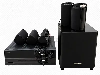 Yamaha DVD Player with Harman/Kardon Speaker Set and Subwoofer