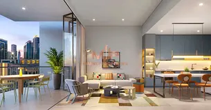 High-Rise Studio | Rove Home Marasi Drive | Burj Khalifa & Canal Views