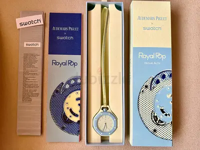 Audemars Piguet x Swatch Royal Pop Bleu Acht watch with original box and papers