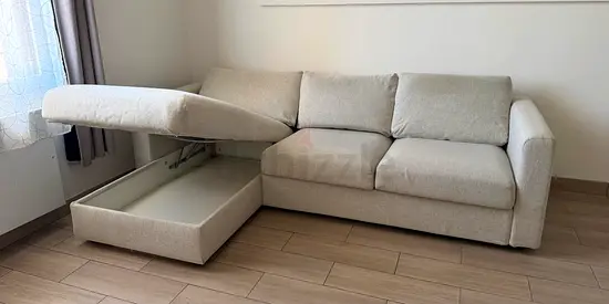 Light beige L-shaped storage good condition vimle