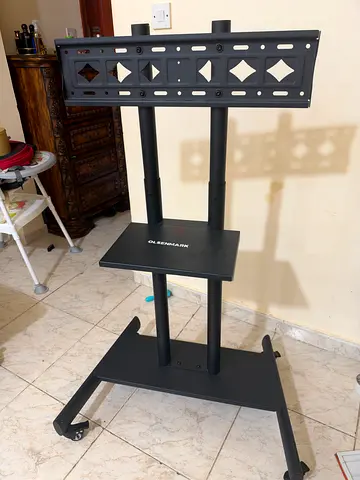 Mobile TV Stand with Mount and Shelf (wheels) - Good Condition
