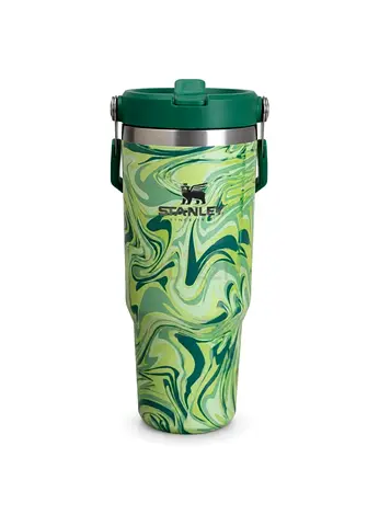 Original Stanley IceFlow 2.0 Fast Flow 30oz Tumbler - Green Marble Swirl (Brand New)