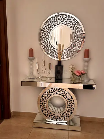 Console and matching wall mirror