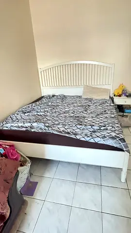 Bed with mattress and sofa