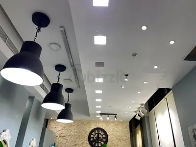 Modern black pendant ceiling lights - set of 3