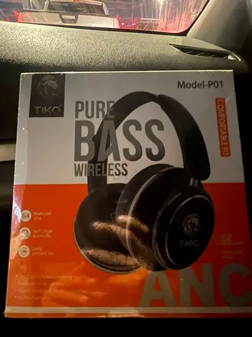 Tiko Model P01 Wireless Over-Ear Headphones - Pure Bass ANC (New in Box)