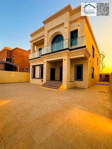 Luxury Villa for Sale in Al Rawda 3 – Ajman | Brand New (First Occupant) | Stone Facade | 5,700 sq. ft. Plot | 5 Master Bedrooms