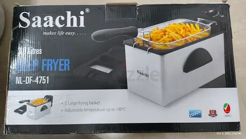 Saachi 3L Deep Fryer NL-DF-4751 - Stainless Steel, Adjustable Temp