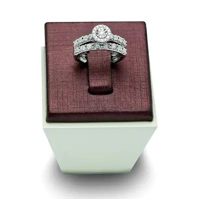 Diamond white gold set engagement rings